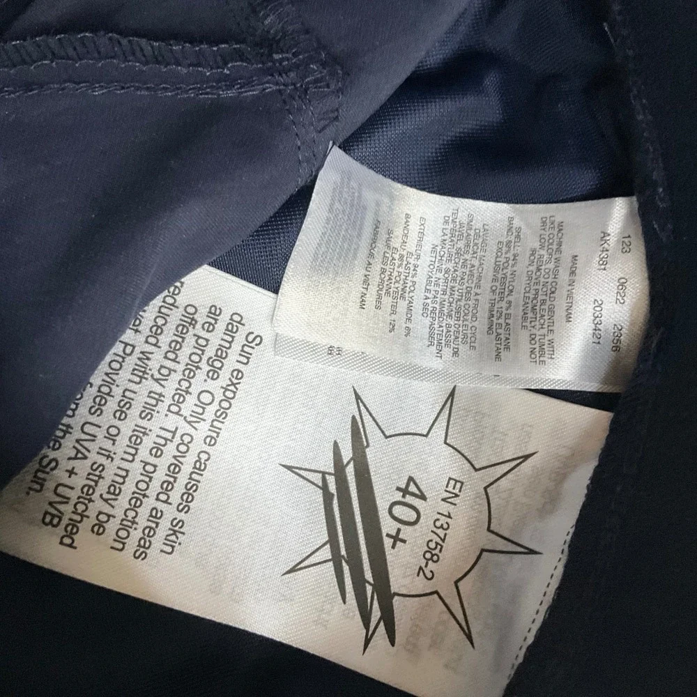 Columbia Capri Pants Womens Small Navy Blue Omni-Shade UPF 40 Hiking Outdoor